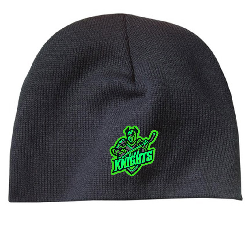 Neon Knights Black Beanie with Glow Patch