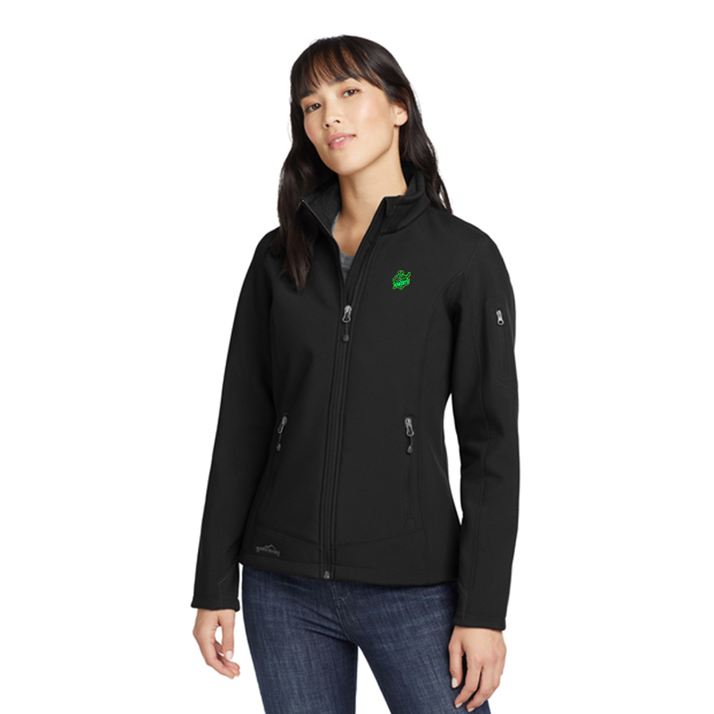 Neon Knights Women’s Black Soft Shell Jacket with Glow Patch