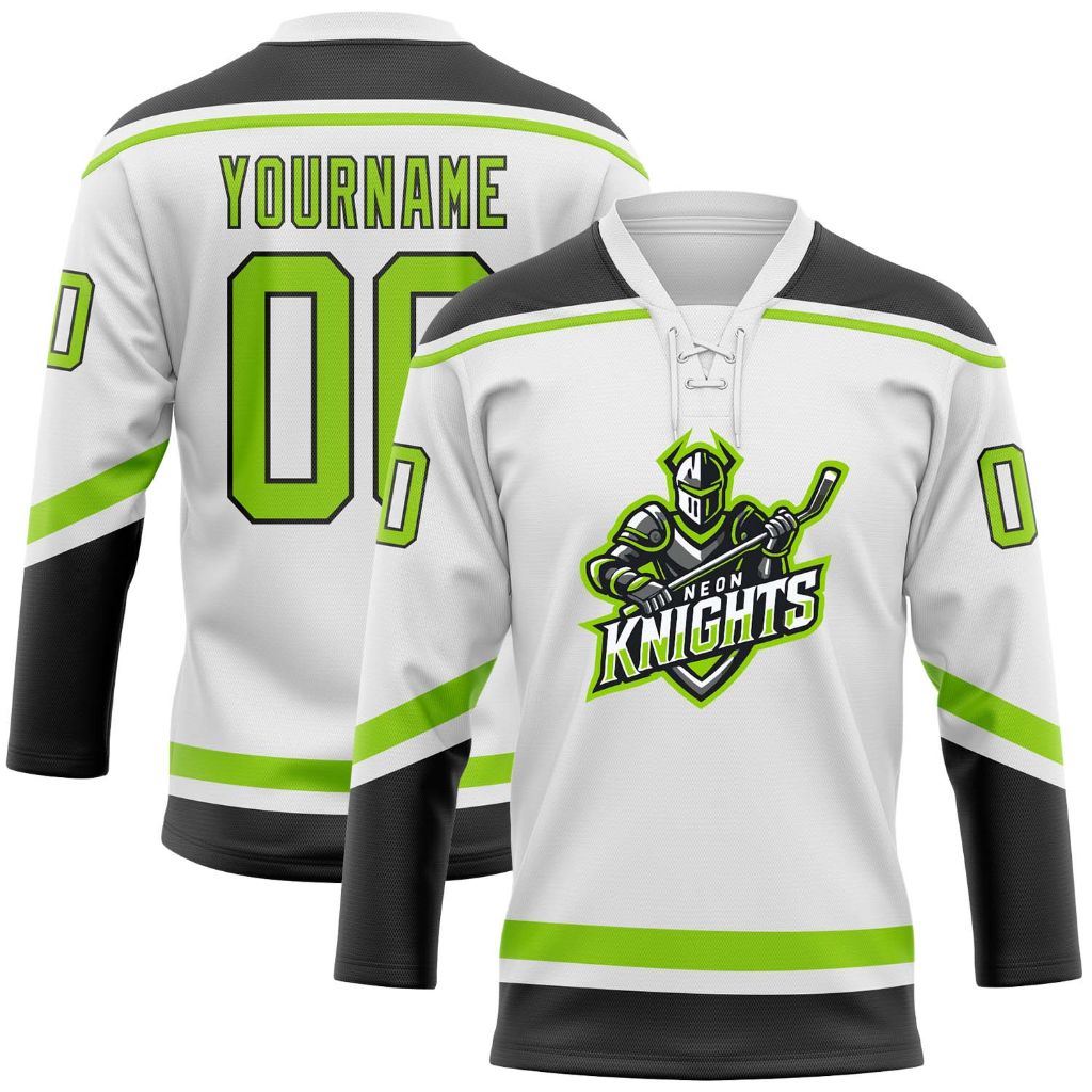 Neon Knights Custom Lace Neck Hockey Jersey – Away