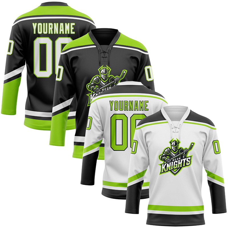 Neon Knights Custom Lace Neck Hockey Jersey – Home & Away Set