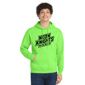 Neon Knights Neon Hoodie (Word Mark Front + Name and Number Back)
