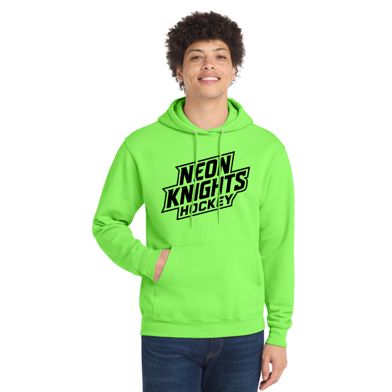 Neon Knights Neon Hoodie (Word Mark Front + Name and Number Back)